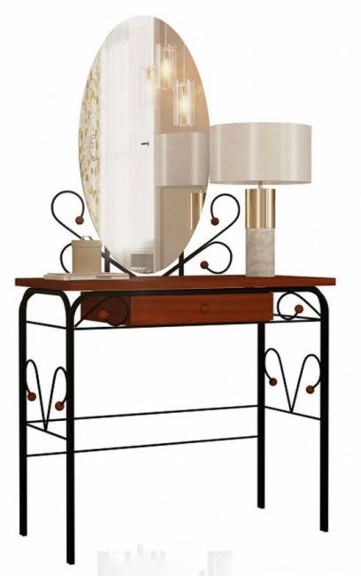 Стол дамский с ящиком ММД 303 Черный / Орех Стол дамский с ящиком ММД 303 Черный / Орех