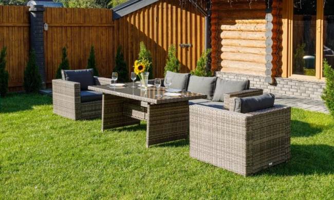 Комплект мебели KARL с обеденным столом (серый)