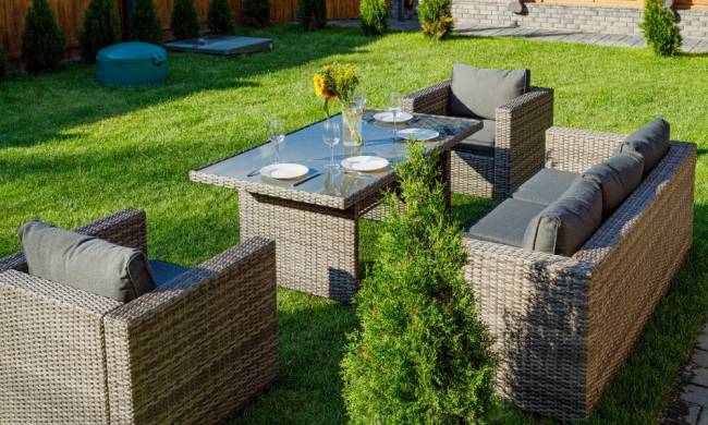 Комплект мебели KARL с обеденным столом (серый)