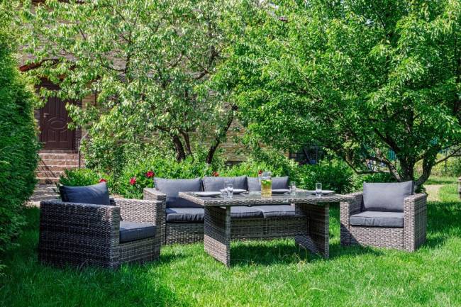 Комплект мебели KARL с обеденным столом (серый)