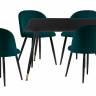 Обеденная группа Cельда black / green
