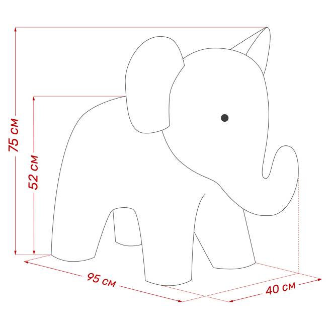 Пуф Leset Elephant Omega 16, компаньон Omega 02 Пуф Leset Elephant Omega 16, компаньон Omega 02