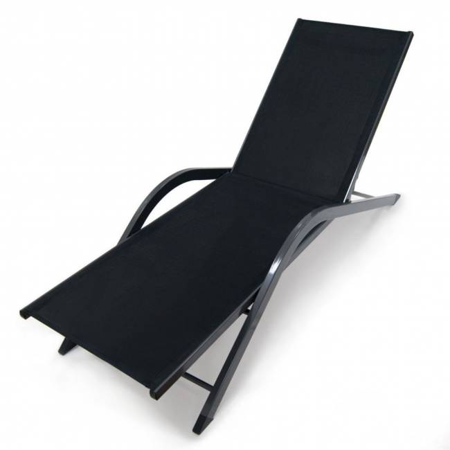 Шезлонг (лежак) Garden Way VICKY 770527, черный