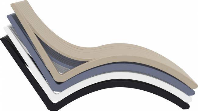 Шезлонг-лежак пластиковый Slim черный 1800х720х700 мм Шезлонг-лежак пластиковый Slim черный 1800х720х700 мм