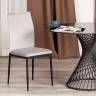 Стул CAPRI (mod. 39) металл, вельвет, 49.5 х 41 х 93,5 см, Light grey (светло-серый) HLR14 / черный (Комплект из 4 шт.) Light grey (светло-серый) HLR14 / черный металл, вельвет