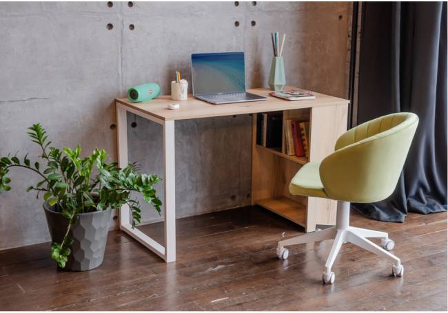 Битти Лофт 116х60х75 дуб делано светлый / белый матовый