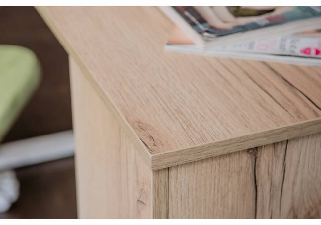 Битти Лофт 116х60х75 дуб делано светлый / белый матовый