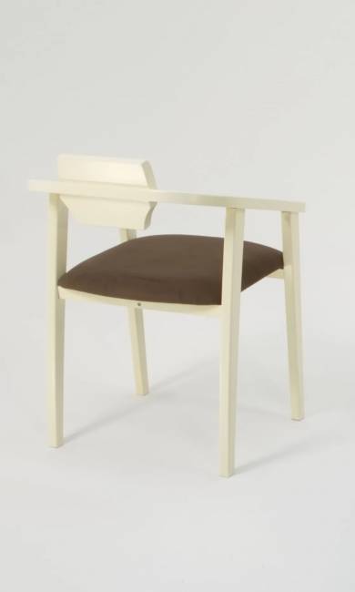 Стул-кресло Челси ПМ слоновая кость коричневый Стул-кресло Челси ПМ слоновая кость коричневый