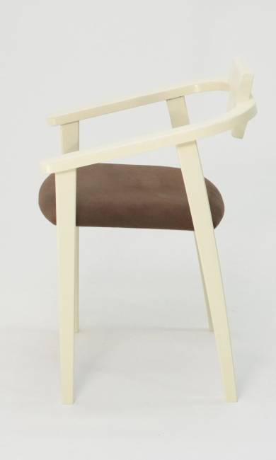 Стул-кресло Челси ПМ слоновая кость коричневый Стул-кресло Челси ПМ слоновая кость коричневый