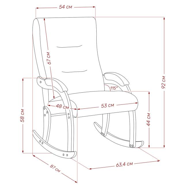 Кресло-качалка Leset Дэми Слоновая кость Malmo 28 Кресло-качалка Leset Дэми Слоновая кость Malmo 28