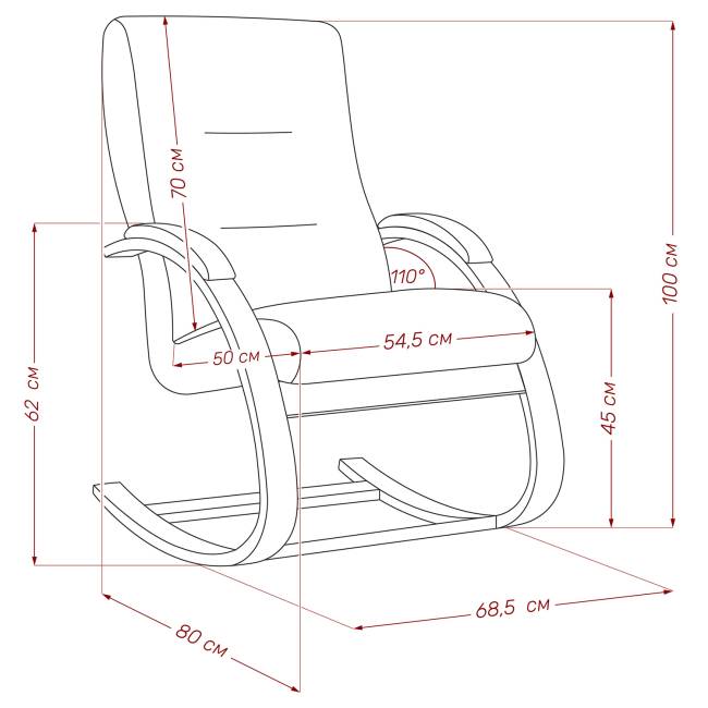 Кресло-качалка Leset Милано Венге Malmo 90