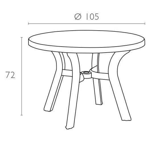 Стол пластиковый обеденный D-Truva Стол пластиковый обеденный D-Truva
